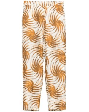 Alberto Biani Satin Pants - Metallic