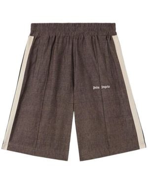 Palm Angels Side Striped Shorts - Grey