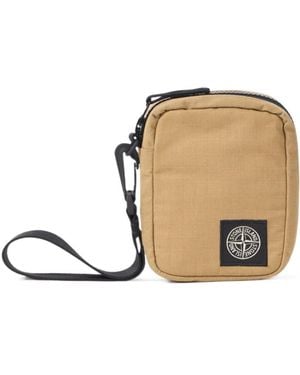 Stone Island Logo-Patch Wallet - Natural