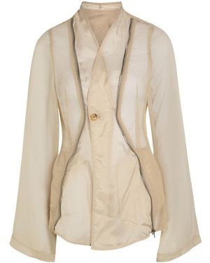 Rick Owens Stag Panelled Tulle Jacket - Natural