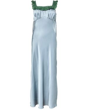 Chloé Satin Maxi Dress - Blue