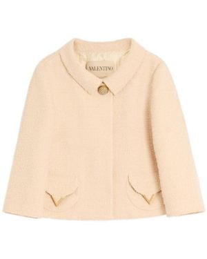 Valentino Curly Wool Jacket - Natural