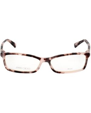 Jimmy Choo Eyewear Jc 283 Crystal Rectangular Glasses - White