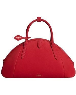 Alaïa Alaïa Curved-Top Tote Bag - Red