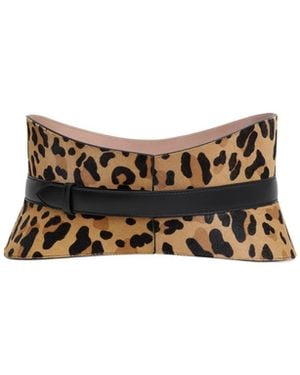 Alaïa Leopard Belt - White
