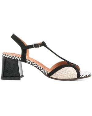Chie Mihara Chunky High-Heeled Sandals - Metallic
