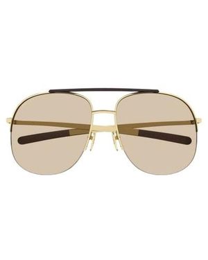 Gucci Eyewear Navigator Frame Sunglasses - Metallic