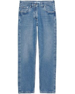 Prada Triangle-Logo Jeans - Blue