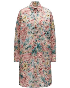 Moncler X Palm Angels Tropical Printed Shirt - White