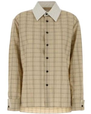 Bottega Veneta Check Patterned Shirt - Natural