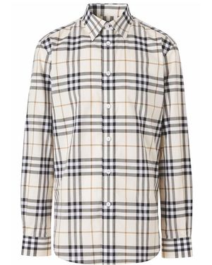 Burberry Caxton Checked Shirt - White