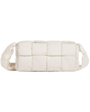 Bottega Veneta Medium Cassette Lined Technology Crossbody Bag - Natural