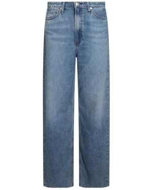 Rag & Bone Logan High-Rise Wide-Leg Jeans - Blue