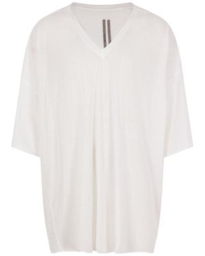 Rick Owens V-Neck Short-Sleeved T-Shirt - White