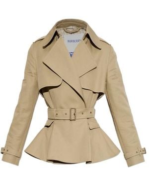 Burberry Long-Sleeve Casual Jacket - Natural