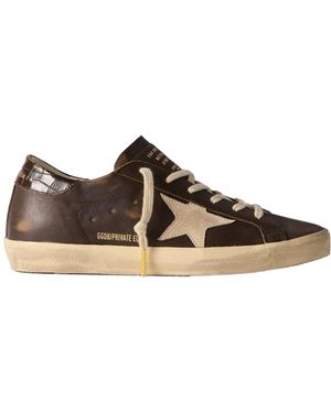 Golden Goose Super-Star Trim Trainers - Brown