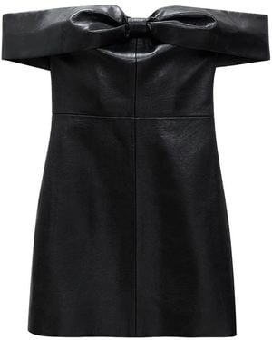 Anine Bing Bow-Detailing Strapless Mini Dress - Black