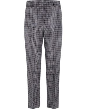 Seventy Checked Classic Pants - Gray
