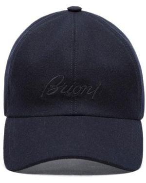 Brioni Embroidered-Logo Baseball Cap - Blue