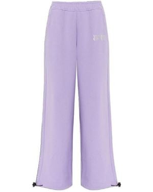 Versace Jeans Couture Couture Logo Wide-Leg Sweatpants - Purple