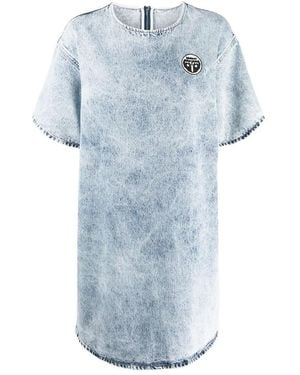 MM6 by Maison Margiela Acid-Wash Denim Dress - Blue