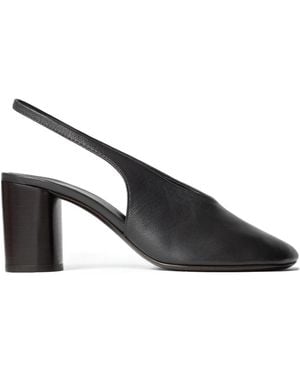 Lemaire Glove Slingback Heeled Court Shoes - Brown