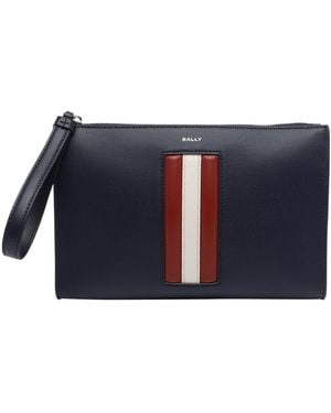 Bally Zip-Up Clutch Bag - Blue