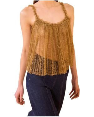 Ulla Johnson Romy Pleated Cami Top - Blue