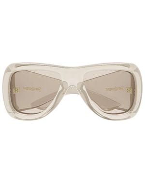 Saint Laurent Sl 902 Howl Rectangular Sunglasses - White