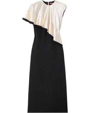 Altuzarra Topolino Layered Silk-Satin Midi Dress - Black