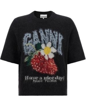 Ganni 'Strawberry' Jumper - Black