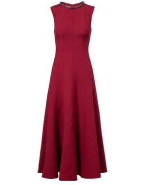 Roland Mouret Embellished Wool And Silk Midi Dress - Red