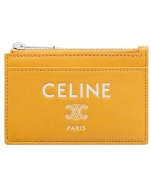 Celine Zipped Card Holder - Orange