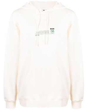 MSGM Fantastic Print Hoodie - White