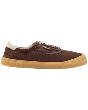 Moncler Vera Leisure Paneled Nylon Sneakers - Brown