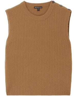 James Perse Wool-Blend Vest - Brown