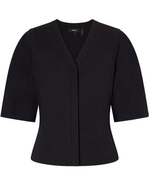 Theory V-Neck Short-Sleeved Shirt - Black
