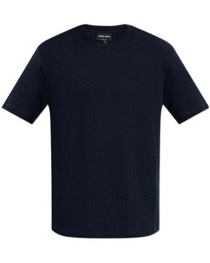 Giorgio Armani Crewneck Short-Sleeved T-Shirt - Blue