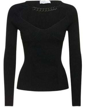 GIUSEPPE DI MORABITO Chain-Link Knitwear - Black