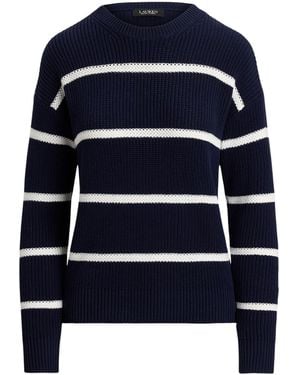 Ralph Lauren Striped Cotton-Knit Jumper - Blue