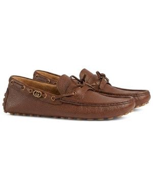 Gucci Interlocking G Details Love Shoes - Brown