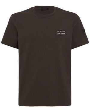 Moncler Logo Cotton Jersey T-Shirt - Black