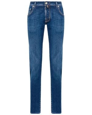 Jacob Cohen Nick Mid-Rise Slim-Fit Jeans - Blue
