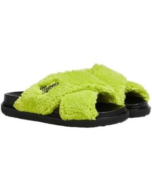 Marni Terry Slide Sandal - Yellow