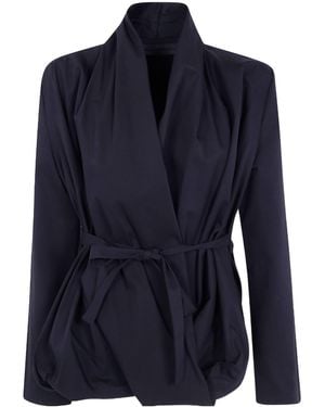 Maria Calderara Twill Draped Shirt - Blue