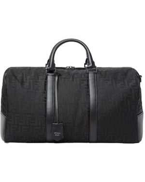 Fendi Ff Zipped Travel Bag - Black