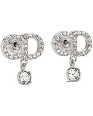 Dior Cd Signature Earrings - White