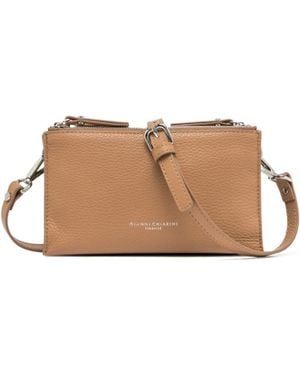 Gianni Chiarini Zippered Shoulder Bag - Natural
