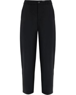 Marni Logo Embroidered Straight-Leg Pants - Black