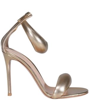 Gianvito Rossi Logo High-Heeled Sandals - Metallic